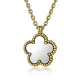 White Clover Flower Necklace - Lucky Charm Pendant